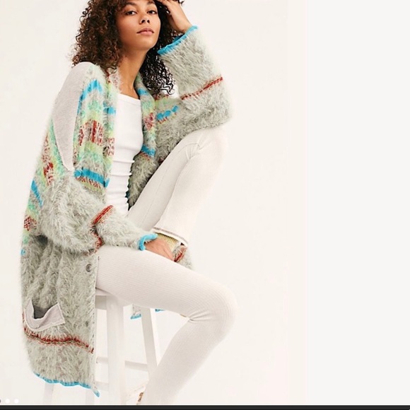 Free People | Sweaters | Nwt Free People Fair Weather Cardigan Mint Combo  Xs | Poshmark